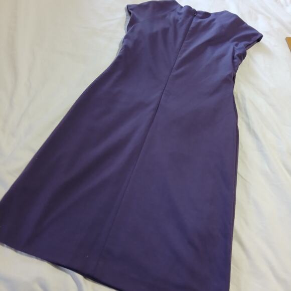 Jones of New York 4 plum fully lined sheath accent hip pockets buttons cap slv - Picture 5 of 12